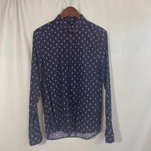 H&M Men's Medium Anchor print button down shirt